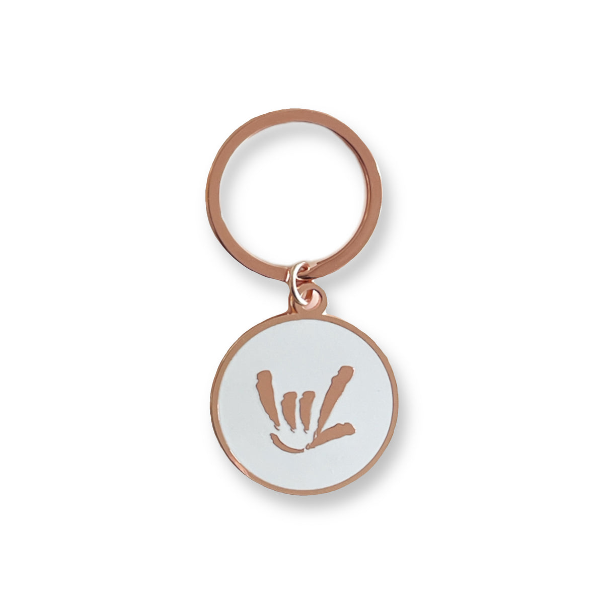 I Love You, White Acrylic Keychain, Key Ring, Charm, American Sign Language, Asl, Love, Deaf Culture — Creative & Caffeinated