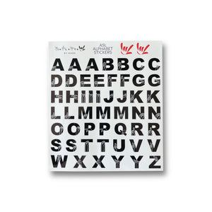 ASL ALPHABET STICKER SHEET