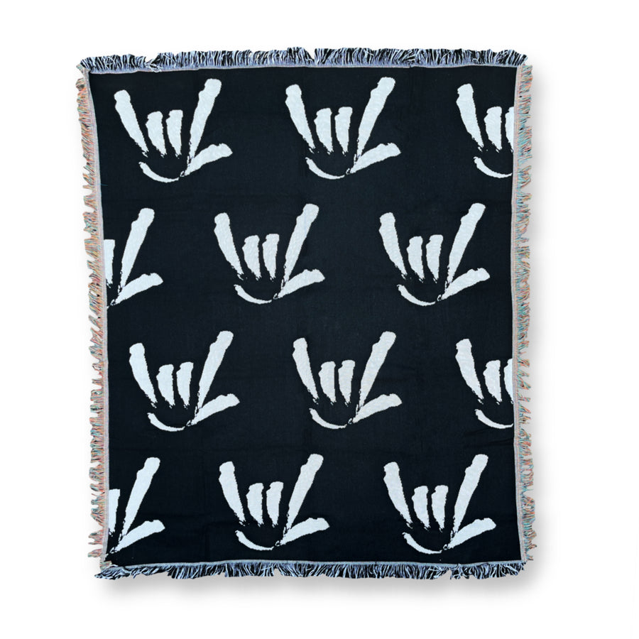 ILY Sign Woven Throw Blanket