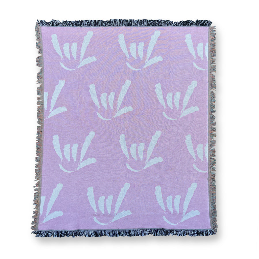 ILY Sign Woven Throw Blanket